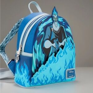 NEW Loungefly Disney Villains Hercules HADES Blue Flame Backpack